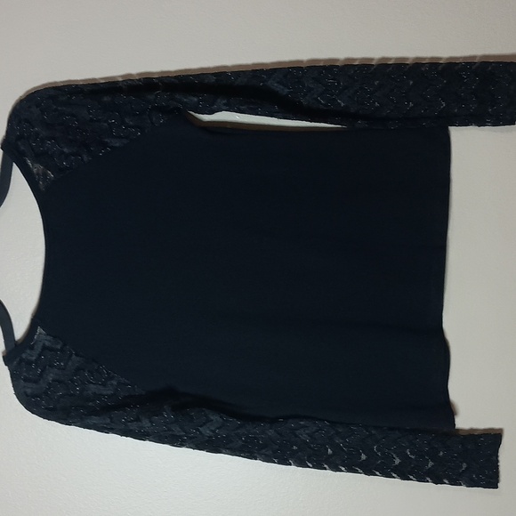 Forever 21 Black Sweater With Lace Long Sleeves - Picture 3 of 6